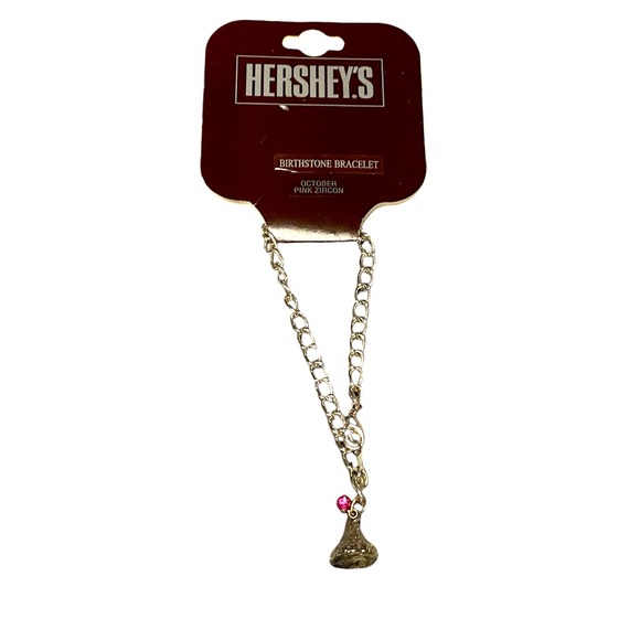 NWT Girl’s Hershey’s Birthstone Bracelet October Pink Zircon - Picture 2 of 4